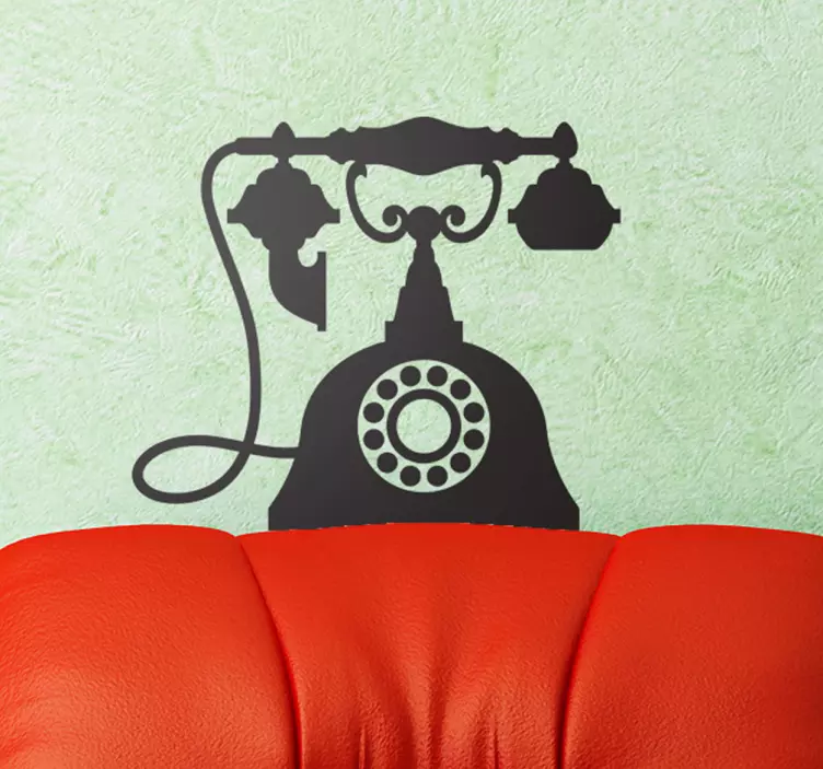 Vintage Telephone Sticker - TenStickers