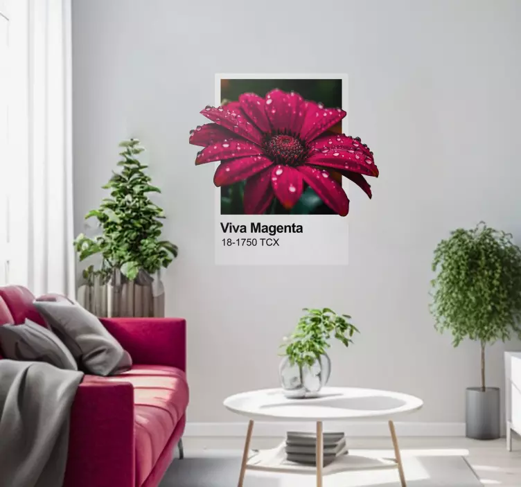 Viva Magenta Colour wall sticker - TenStickers