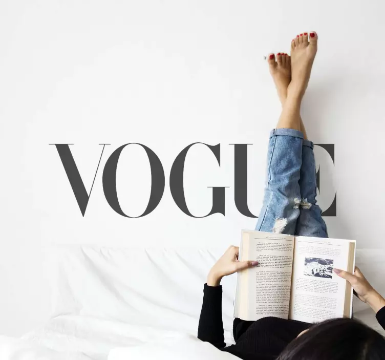 Vogue text wall vinyl sticker - TenStickers