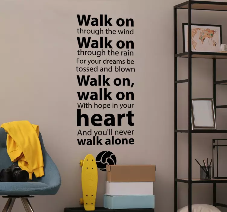 "Walk on through the wind" Inspiring Wall Decal - TenStickers