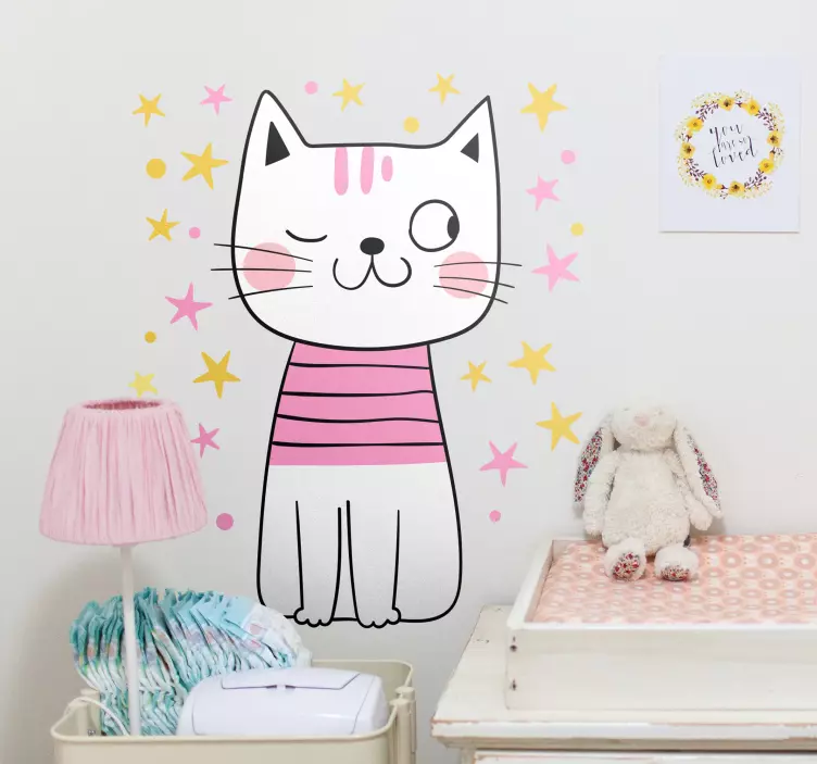 Wall sticker charming cat designs - TenStickers