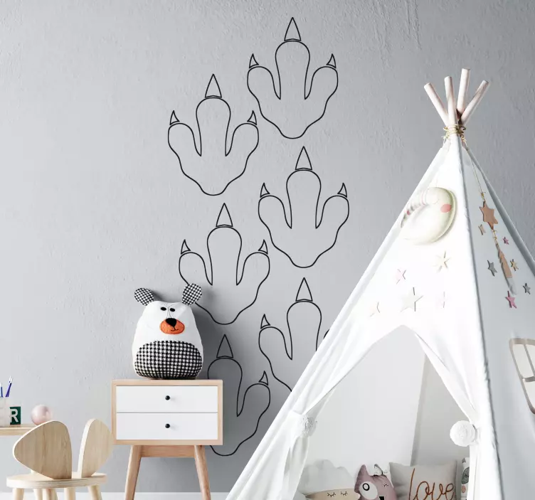 Wall sticker dinosaur footprints design - TenStickers