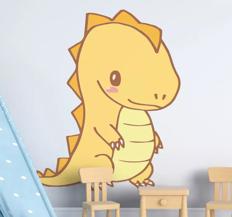Wall sticker for kids charming dinosaur sculpture - TenStickers