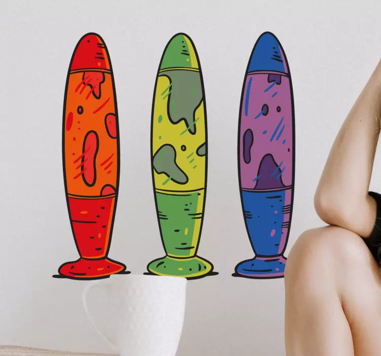 Wall sticker for kids colorful lava lamps - TenStickers