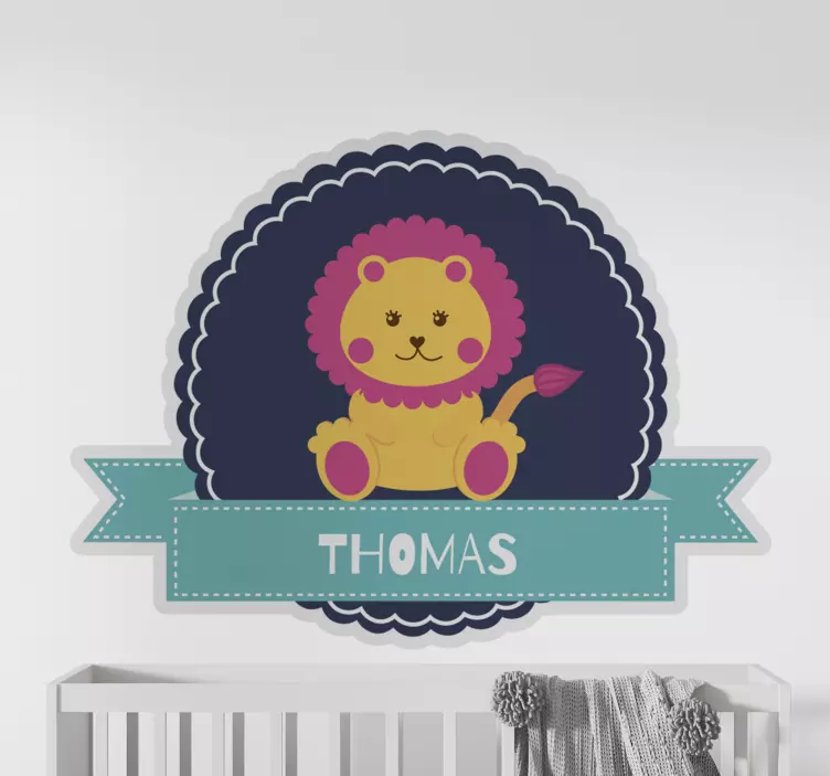 Wall sticker for kids cute lion design - TenStickers