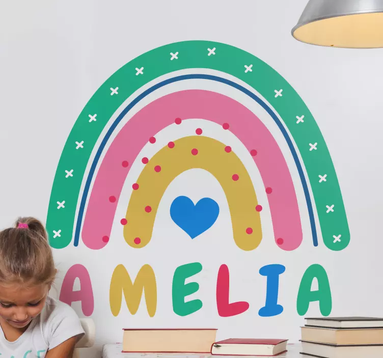 Wall sticker for kids personalized rainbow decor - TenStickers