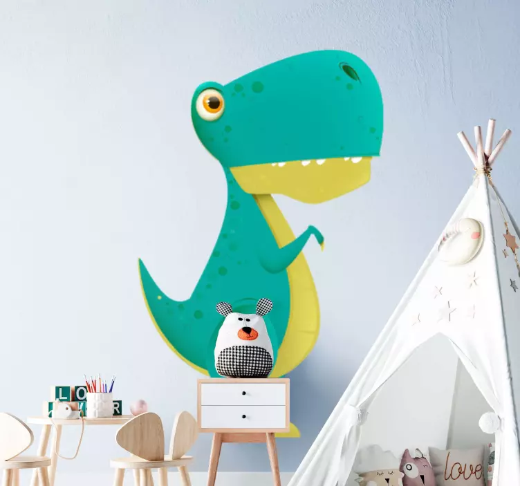 Wall sticker for kids playful dinosaur figurine - TenStickers