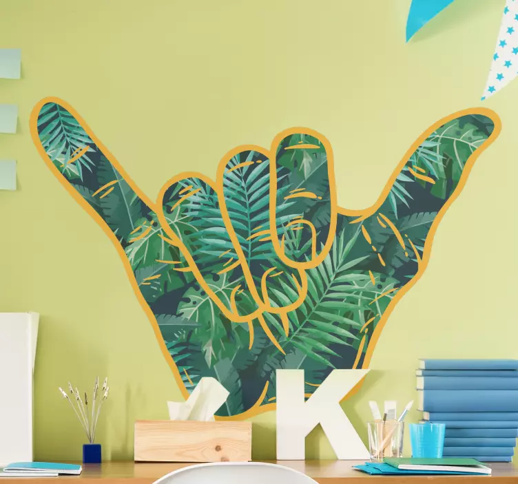 Wall sticker for kids shaka hand gesture - TenStickers