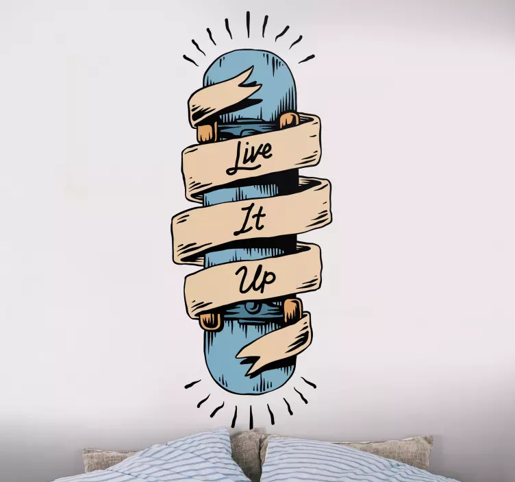 Wall sticker skateboard life quote - TenStickers