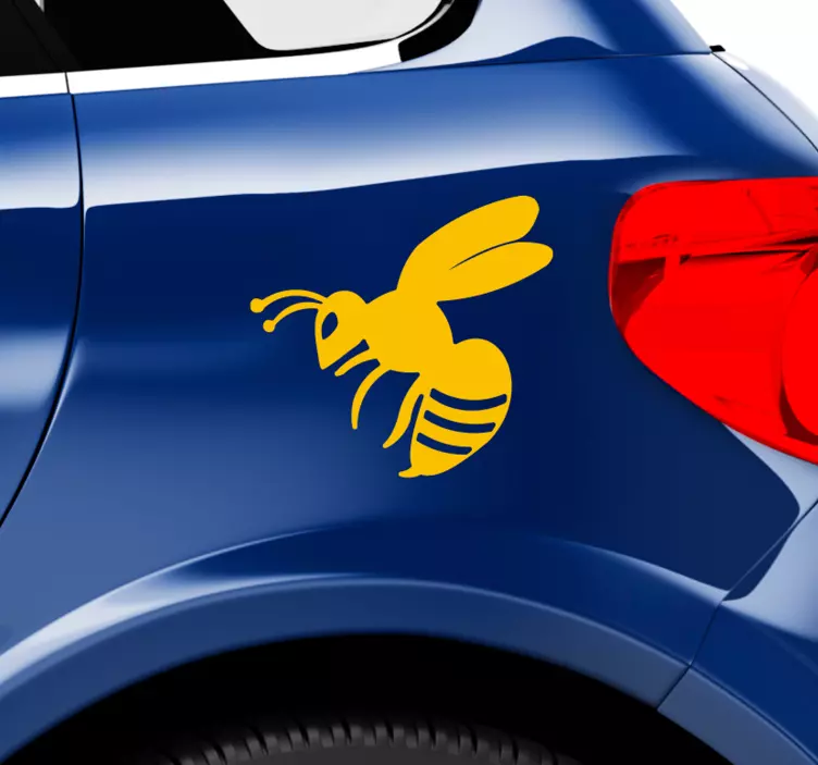 Giant Vibrant Wasp Car Sticker - TenStickers