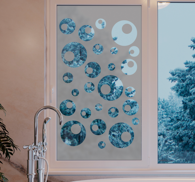 Water pearls design window film - TenStickers