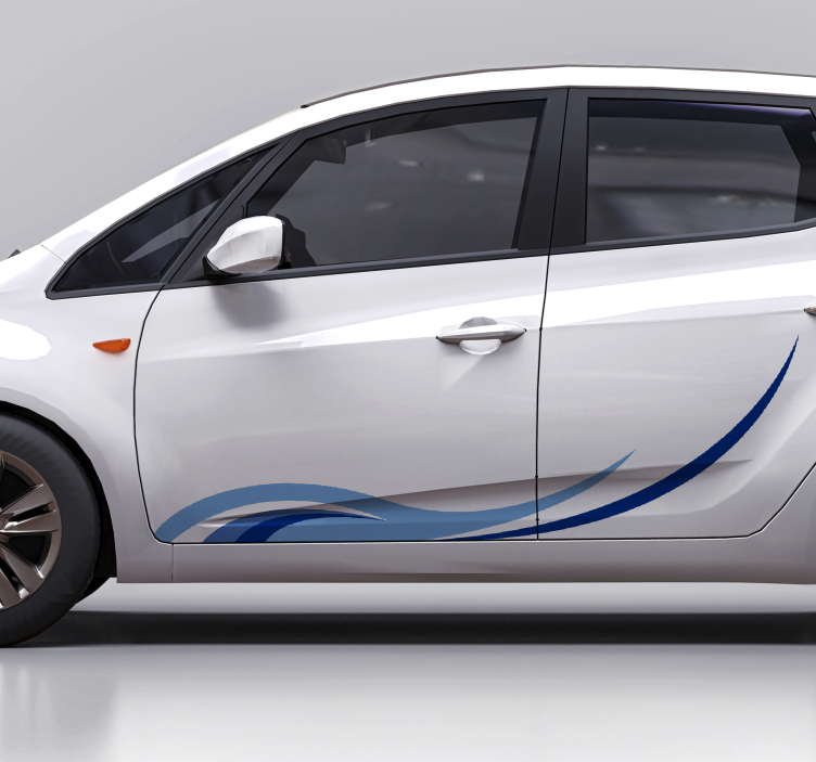 Wave illustration car decal - TenStickers