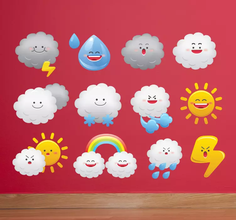 Weather Kids Wall Stickers - TenStickers