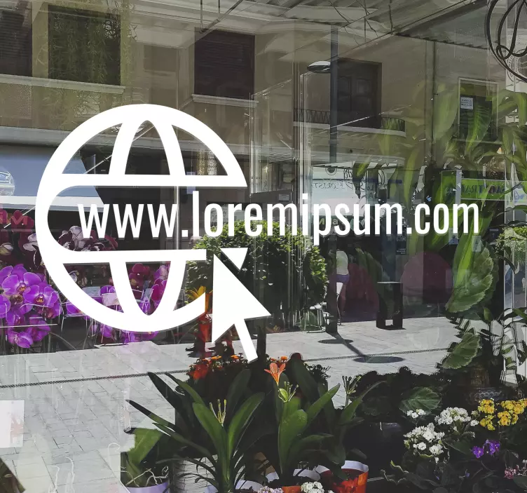 Custom website tech logo shop window sticker - TenStickers