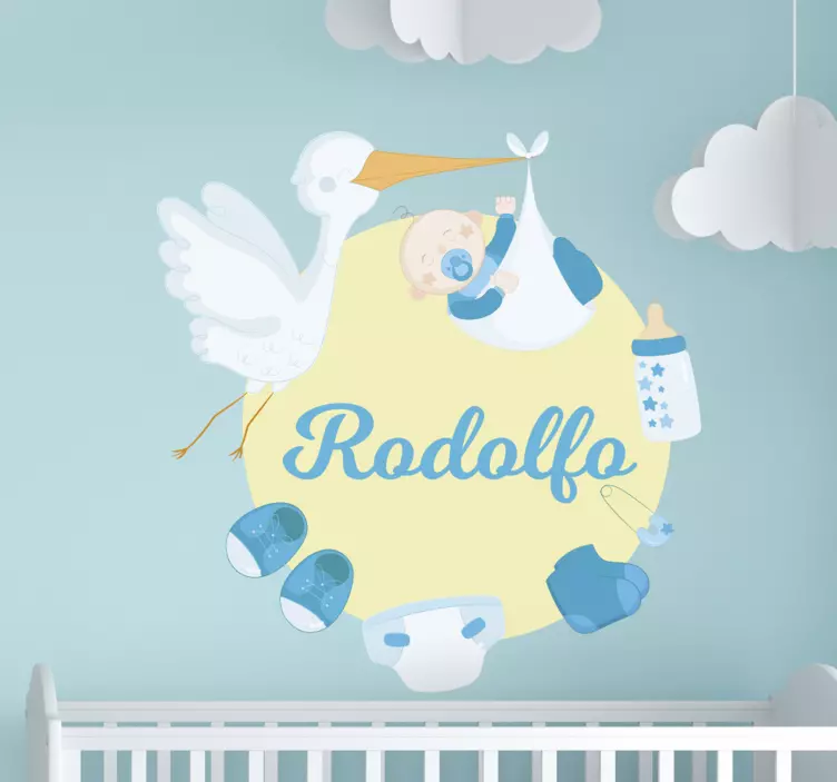 WELCOME BABY RODOLFO wall sticker for kids - TenStickers