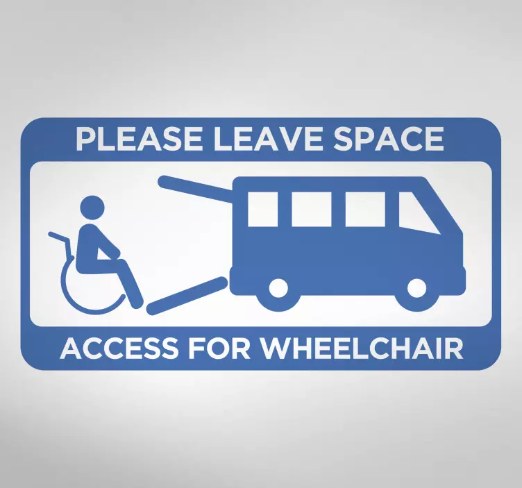 Wheelchair Access Vehicle Sticker - TenStickers
