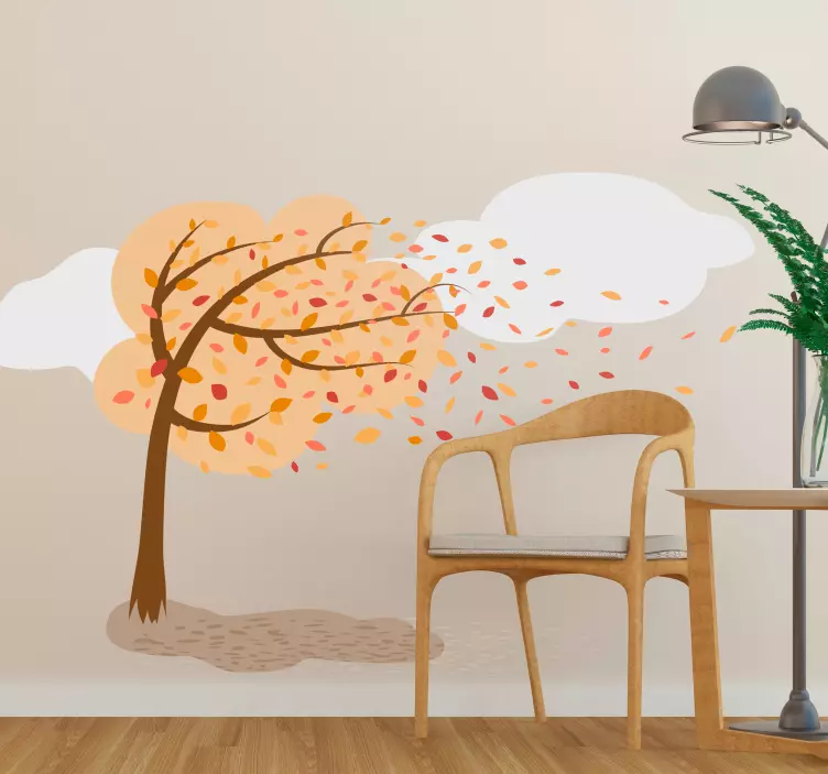 Whimsical Autumn Tree nature wall sticker - TenStickers