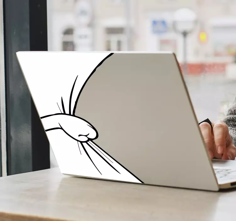 Whimsical Hand Illustration laptop sticker - TenStickers