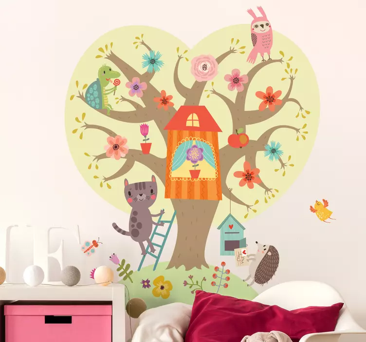 Whimsical Tree Landscape wall sticker for kids - TenStickers