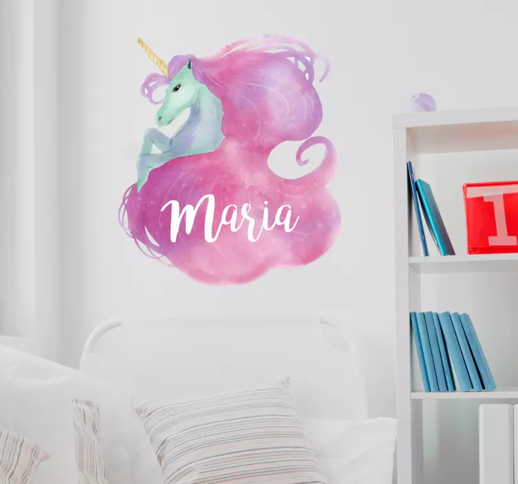 Whimsical Unicorn Illustration wall sticker for kids - TenStickers