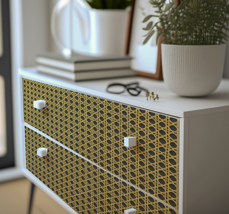 Wicker holes furniture sticker - TenStickers