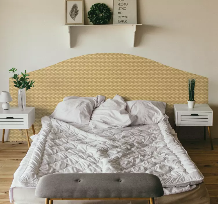 Wicker texture headboard sticker - TenStickers