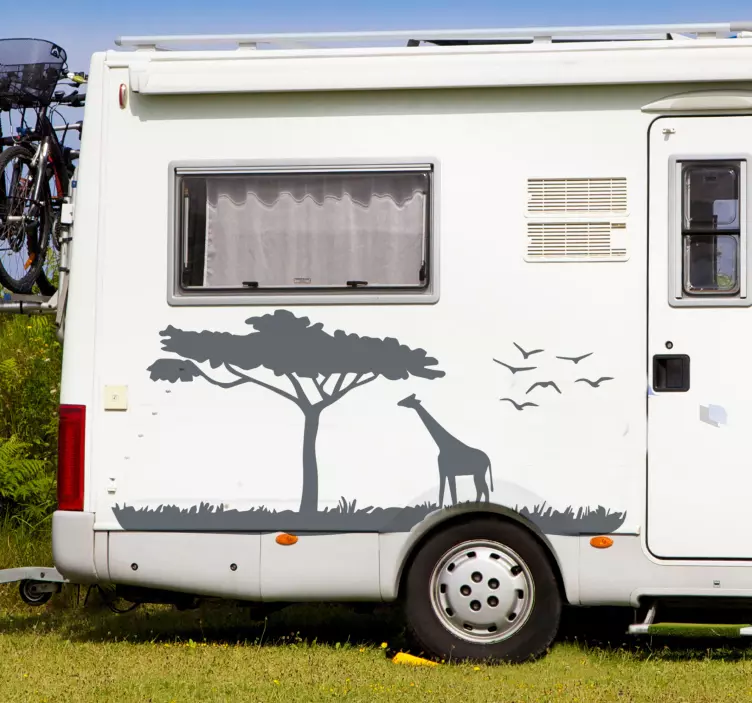 Safari animals motorhome sticker - TenStickers