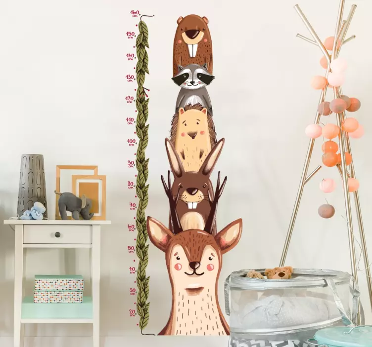 Wildlife Height Measurement Sticker - TenStickers