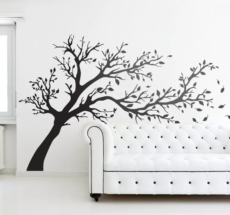 Pretty Wind Tree Wall Sticker for Bedroom - TenStickers