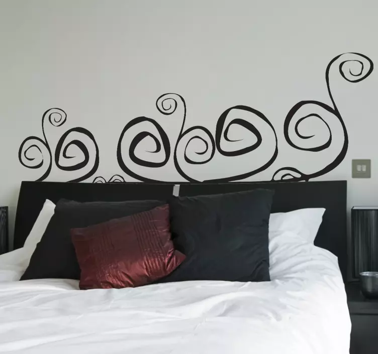 Winding Headboard Wall Sticker - TenStickers