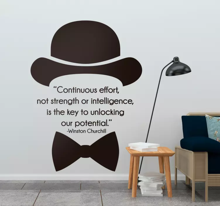 Winston Churchill Effort Living Room Wall Decor - TenStickers