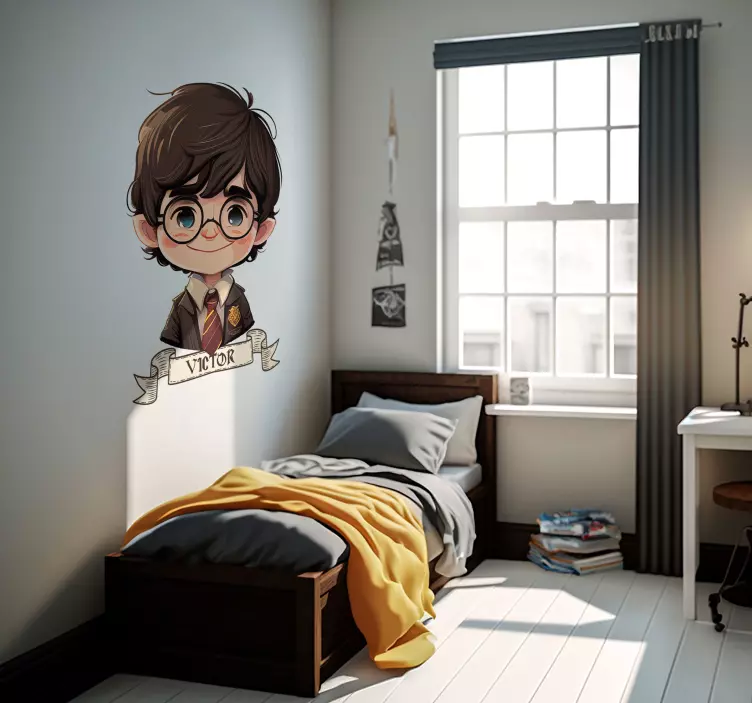 Wizard illustration magic wall sticker - TenStickers