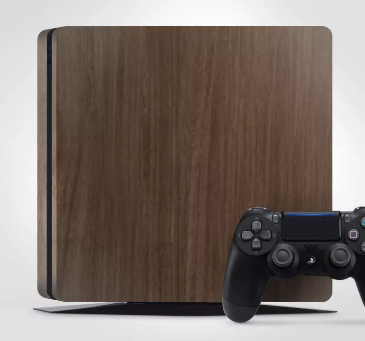 Wooden Console Cover PS4 skin - TenStickers