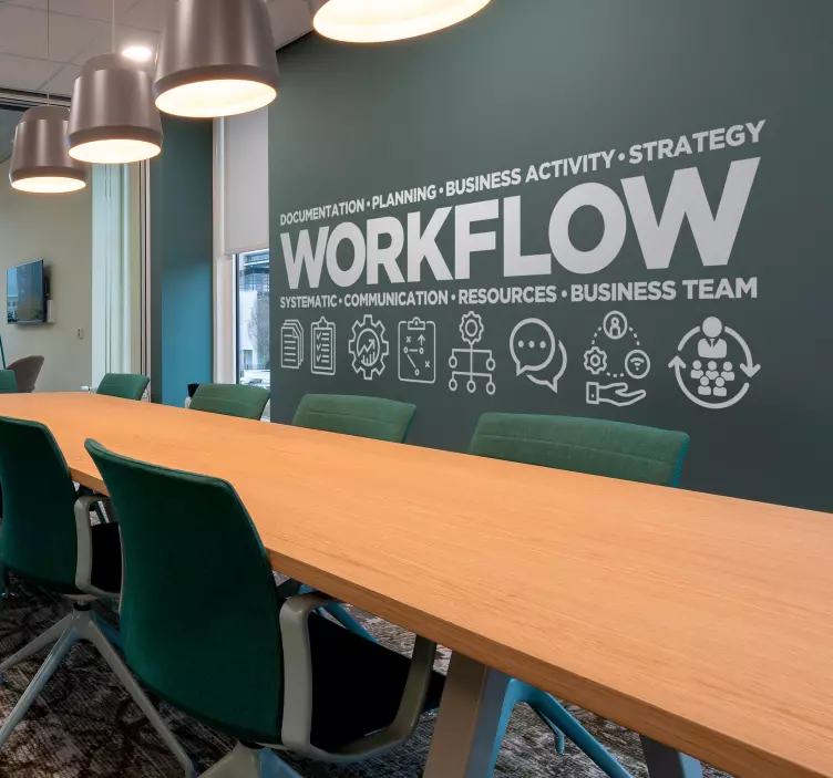 Workflow office wall sticker - TenStickers