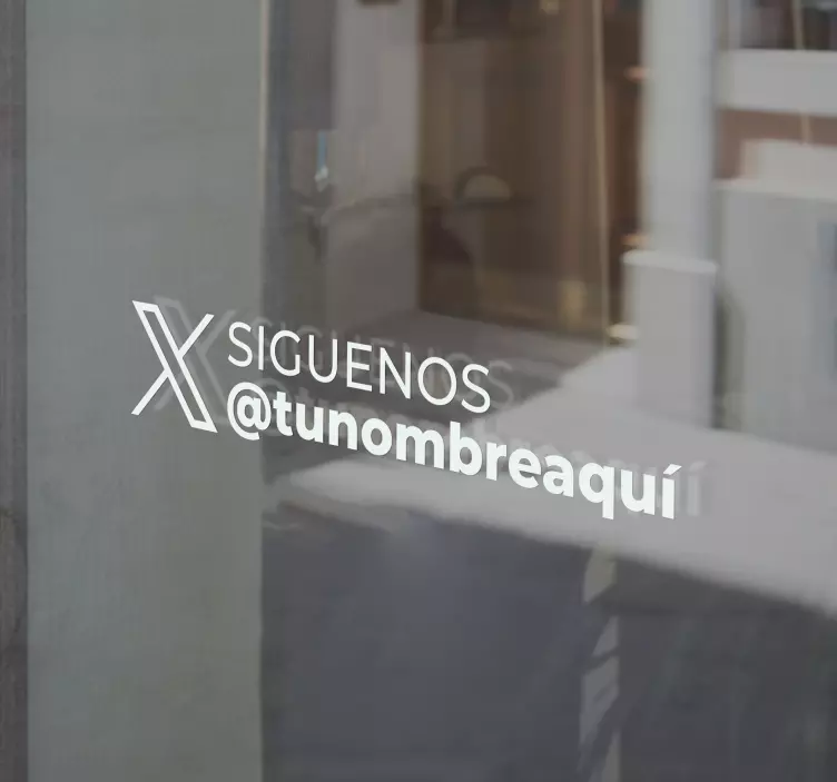 X Twitter symbol "follow us" window sticker - TenStickers