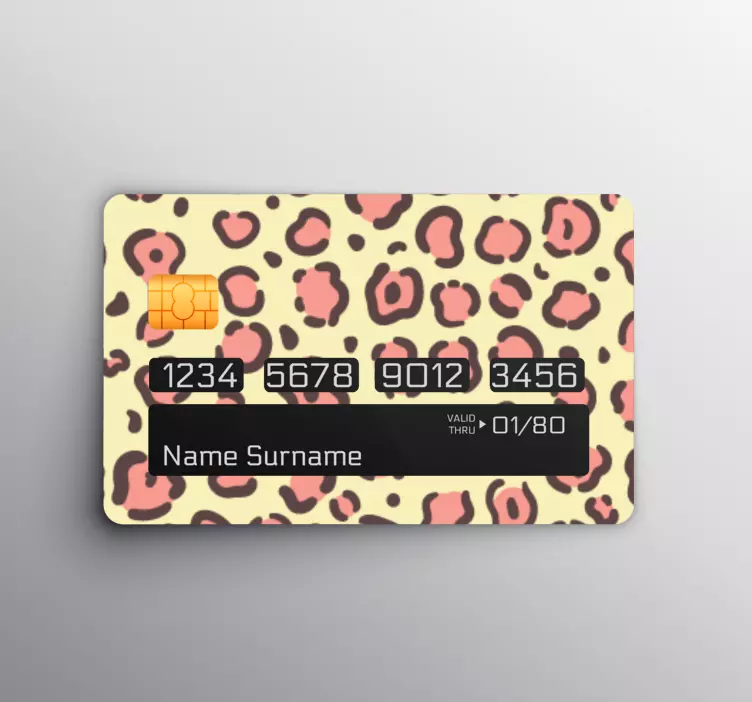 Leopard skin pattern credit card decal - TenStickers