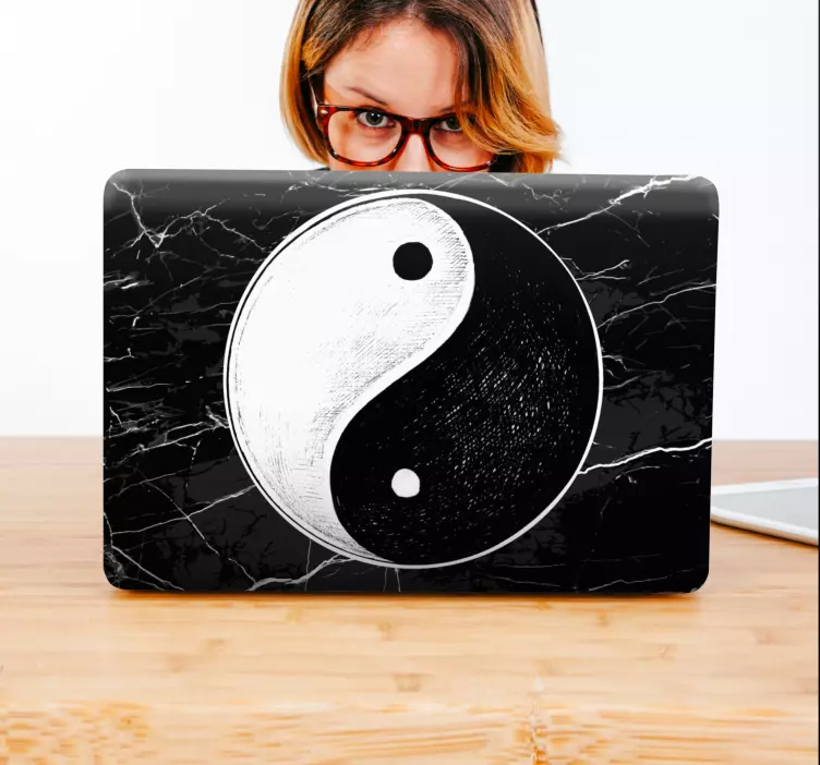 Yin Yang Emblem laptop skin - TenStickers