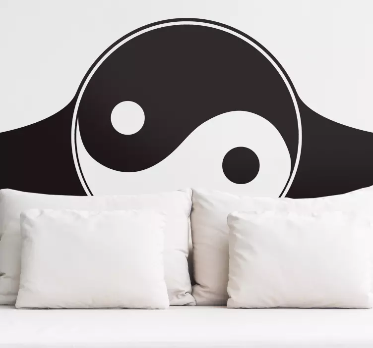 Yin Yang Home Headboard Wall Sticker - TenStickers