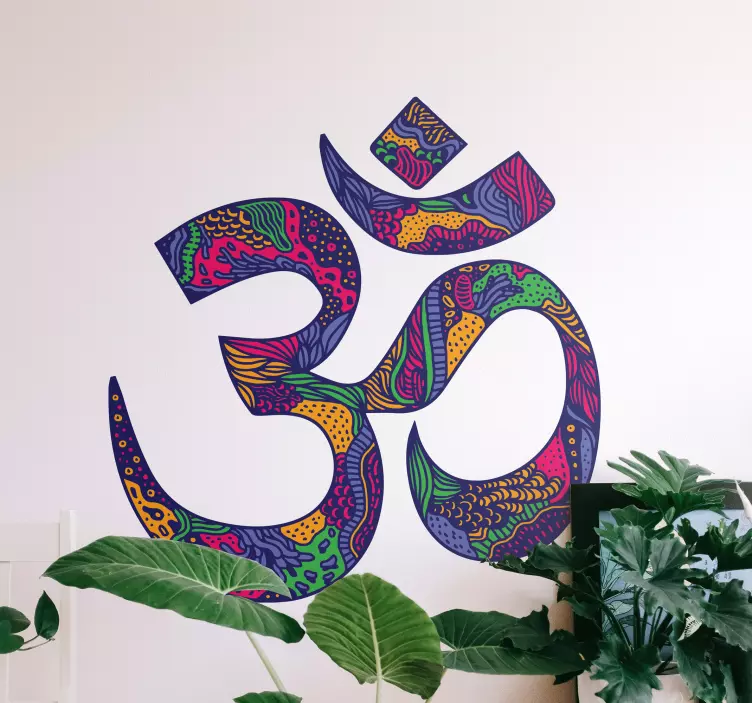 Yoga mandala floral wall sticker - TenStickers
