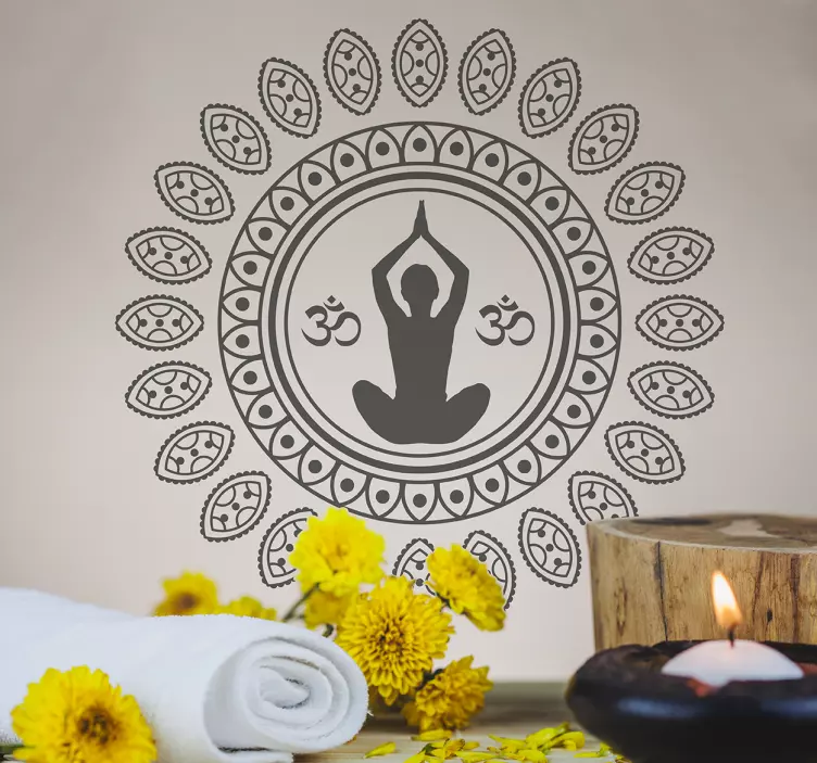 Yoga Mandala Wall Sticker - TenStickers