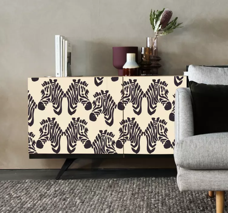 Zebra Pattern Showcase animal wall sticker - TenStickers