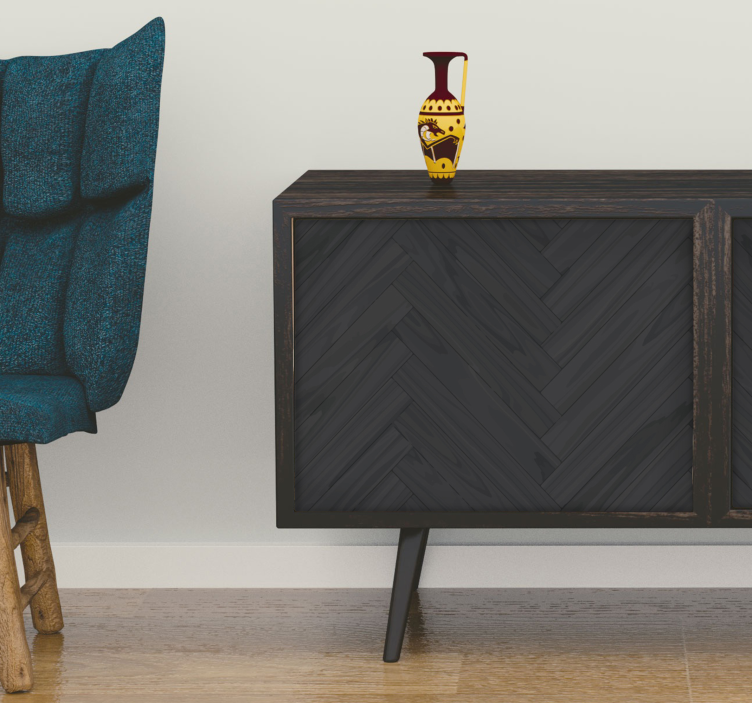 Zig zag wood texture vinyl wrap furniture - TenStickers