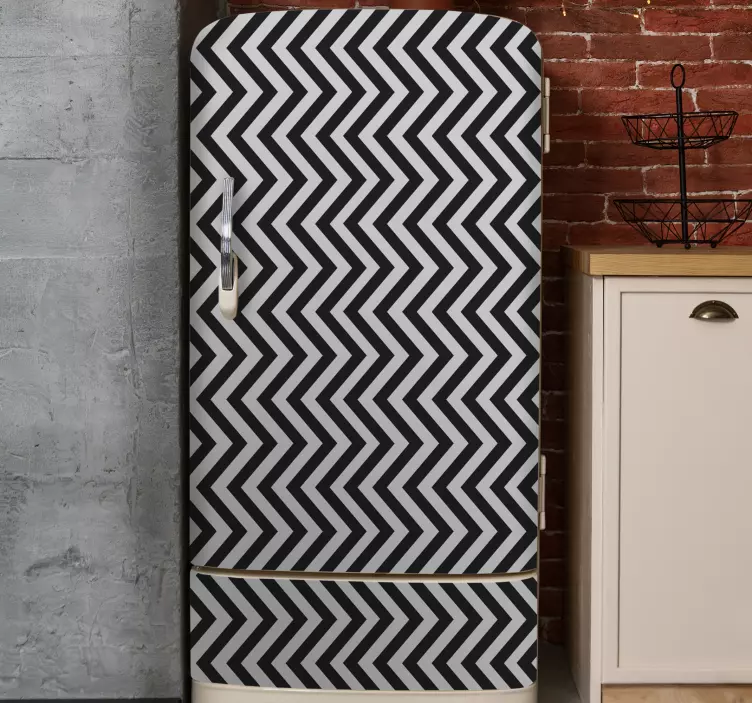 Zigzag Pattern Cover fridge sticker - TenStickers