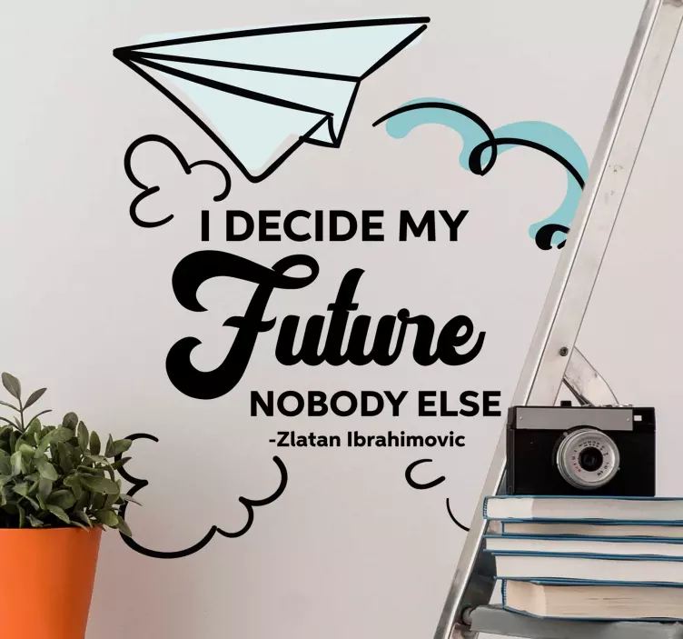 Zlatan Future text football wall sticker - TenStickers