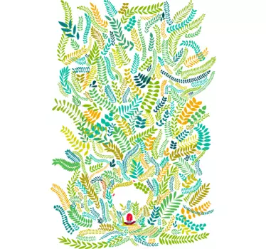 Lush Leaf Arrangement plant sticker - TenStickers