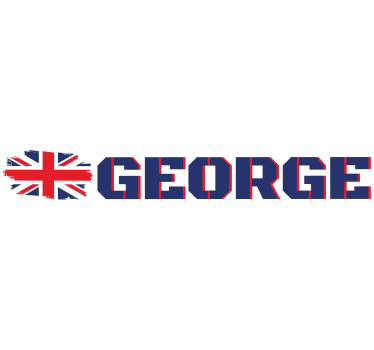 Personalised name United Kingdom flag car sticker - TenStickers