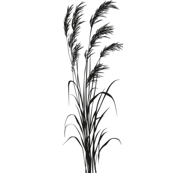 Waving reeds plant wall sticker - TenStickers