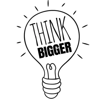 Think Bigger Office Wall Sticker - TenStickers