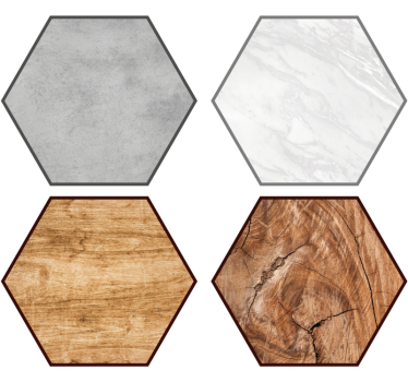 hexagon tiles texture furniture sticker - TenStickers