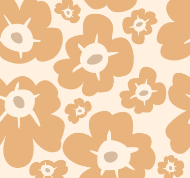 Beige poppies flower furniture sticker - TenStickers
